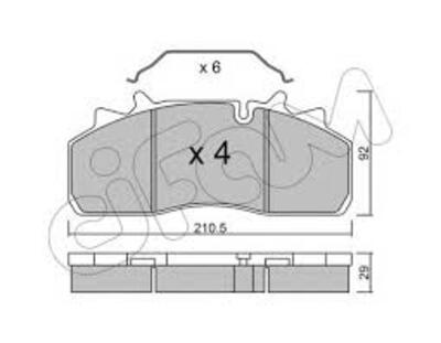 PLAQUETTES DE FREIN WABCO POUR SAF 19.5inch